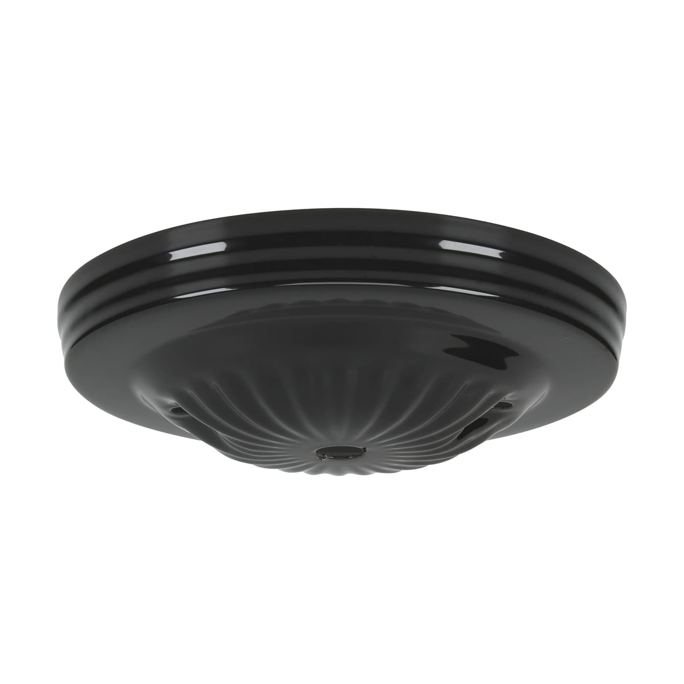 BLACK CANOPY 1/8 CH 2 BAR HOLE - 90-1677