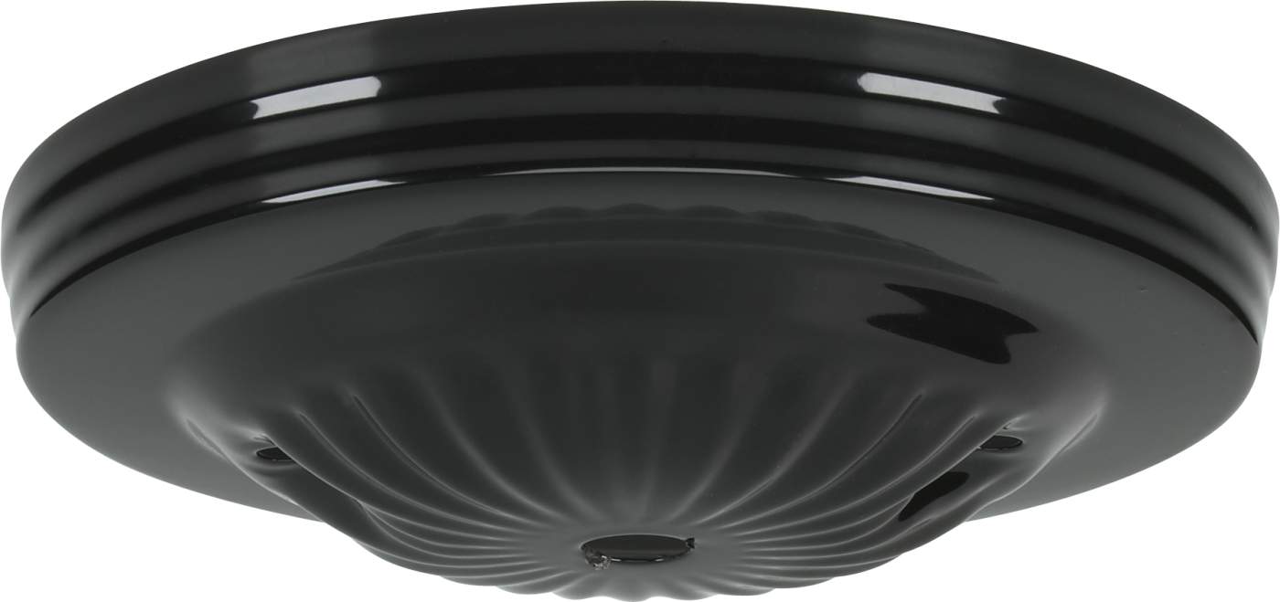 BLACK CANOPY 1/8 CH 2 BAR HOLE - 90-1677