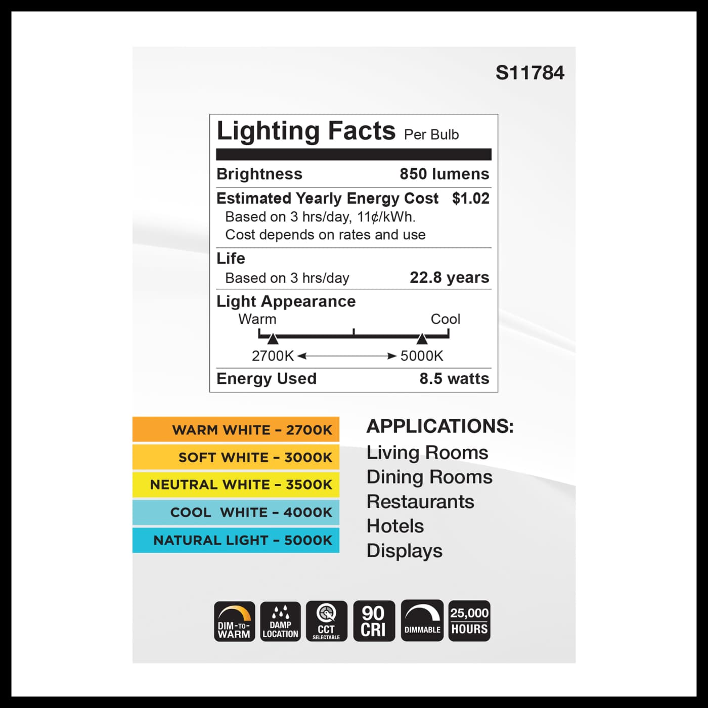 8.5BR30/LED/5CCT/WD/120V - S11784