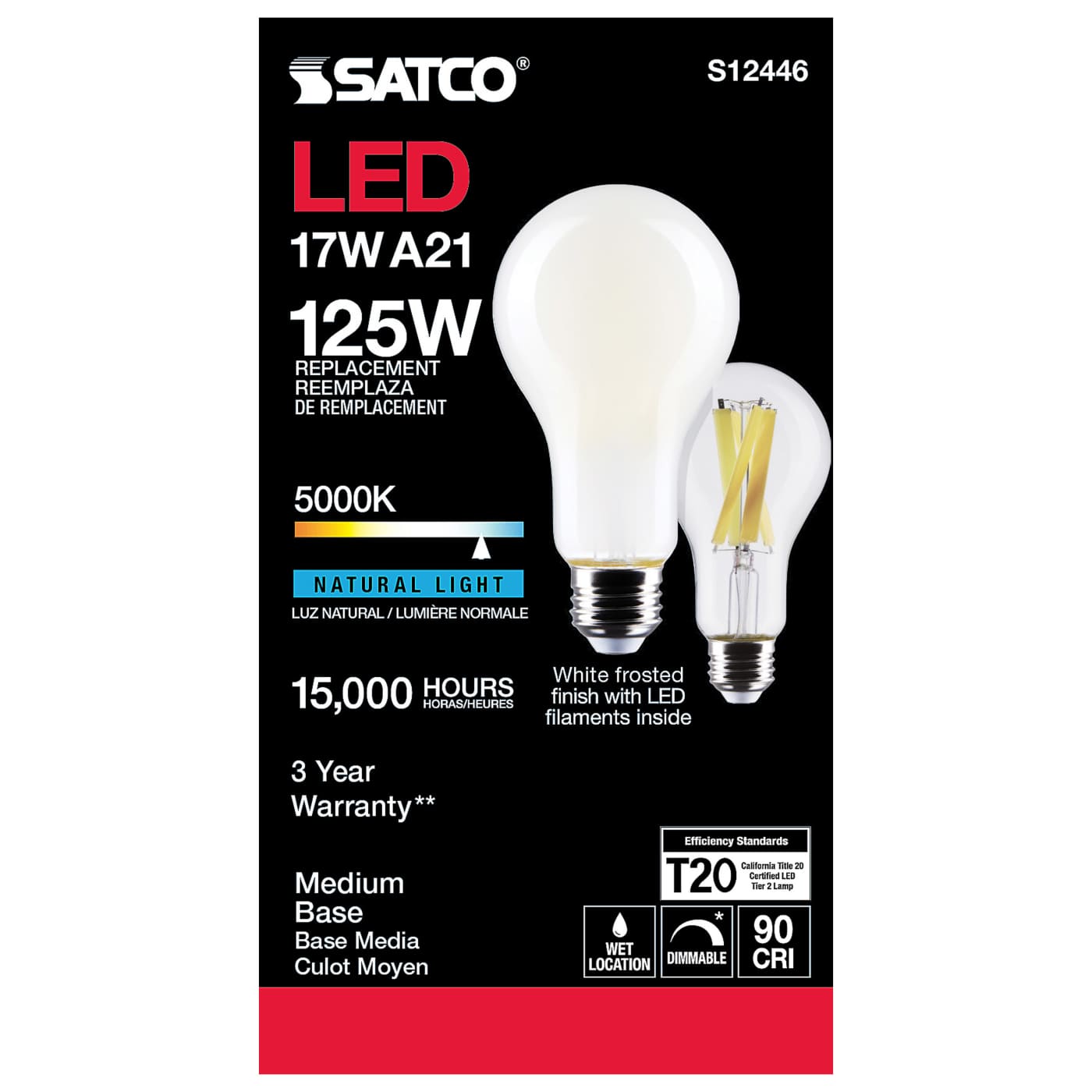 17A21/FR/LED/E26/950/120V - S12446