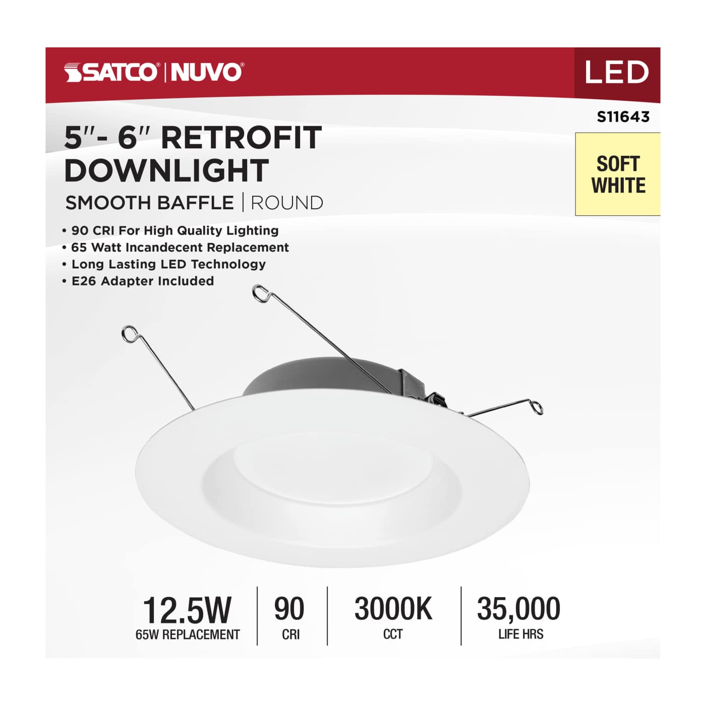 12.5WLED/RDL/5-6/930/120V - S11643