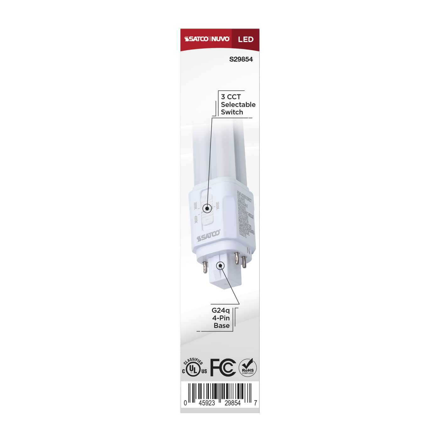 9.5W/LED/CFL/3CCT/DUAL/4P - S29854