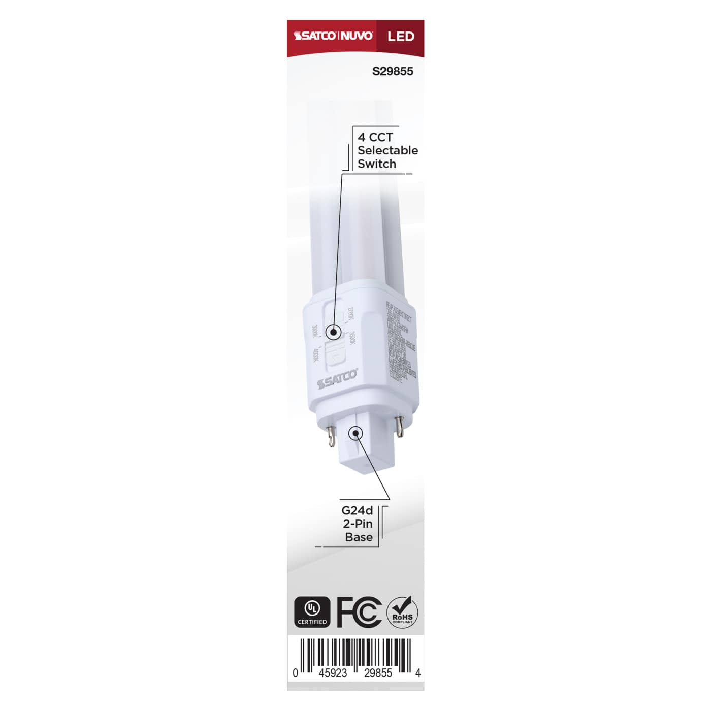 9W/LED/CFL/4CCT/BP/2P - S29855