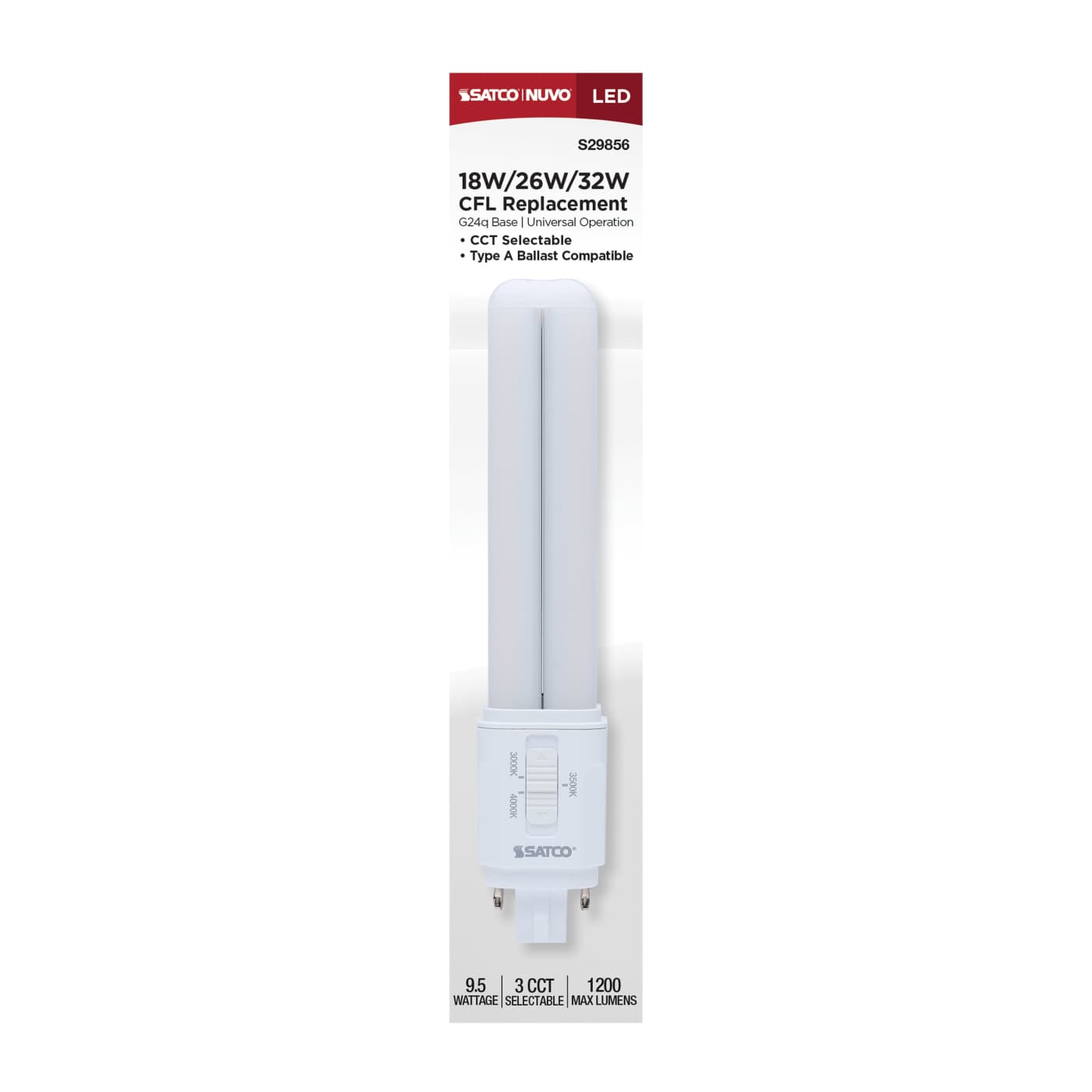 9.5W/LED/CFL/3CCT/DR/4P - S29856