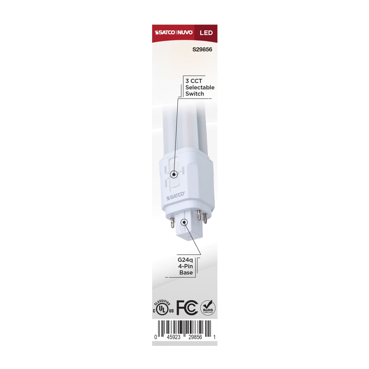 9.5W/LED/CFL/3CCT/DR/4P - S29856