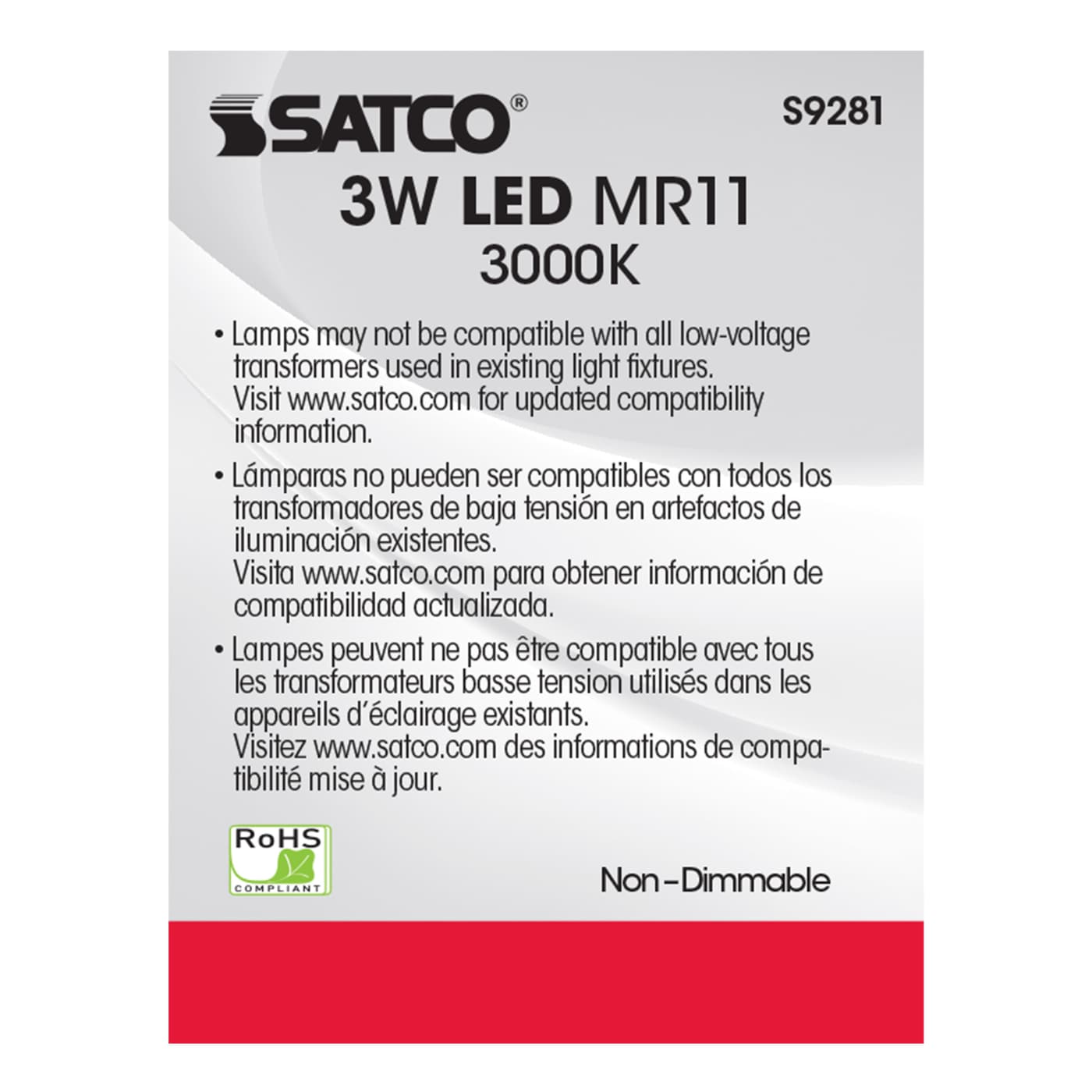 3MR11/LED/25'/3000K/12V - S9281