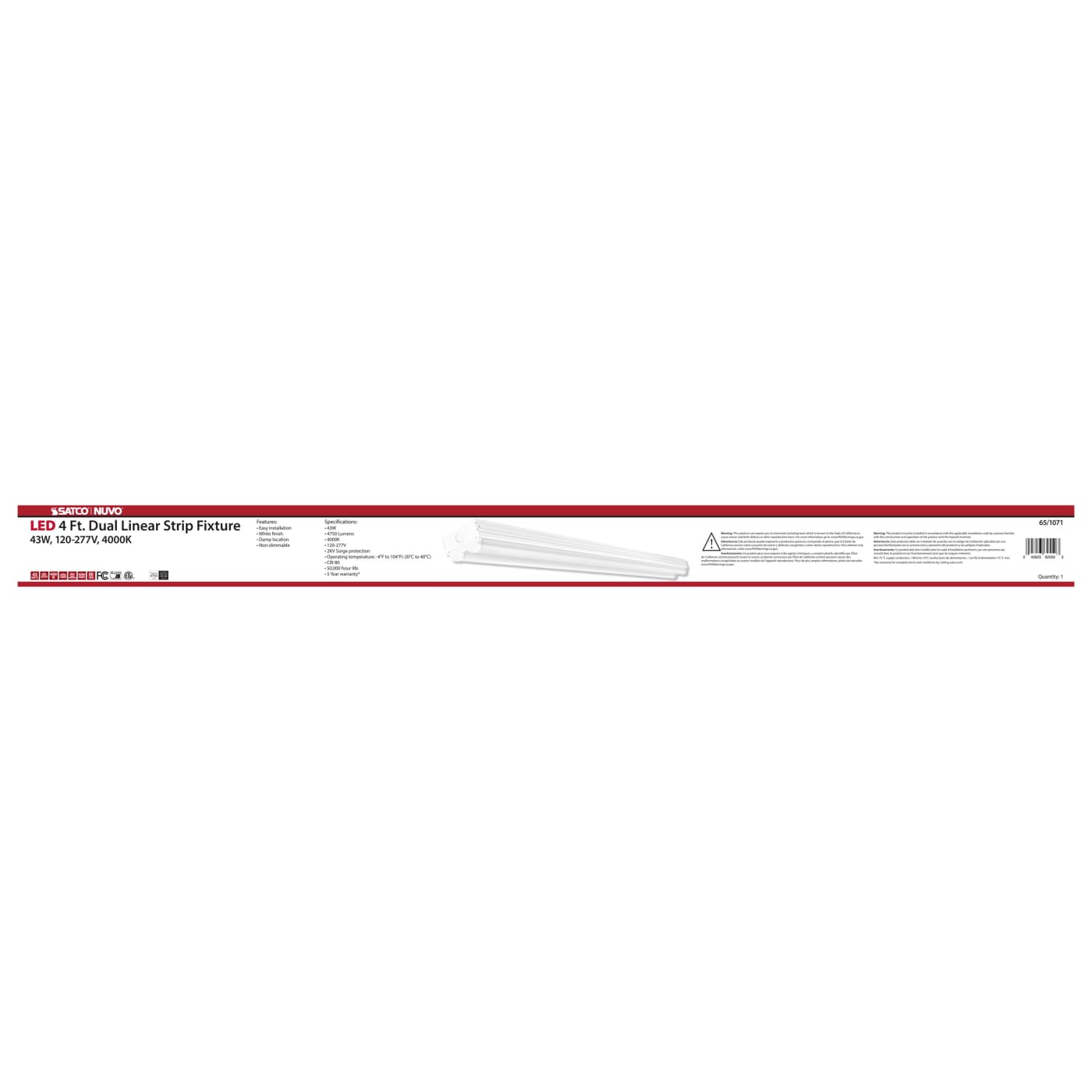 4' LED DOUBLE LIGHT STRIP - 65-1071