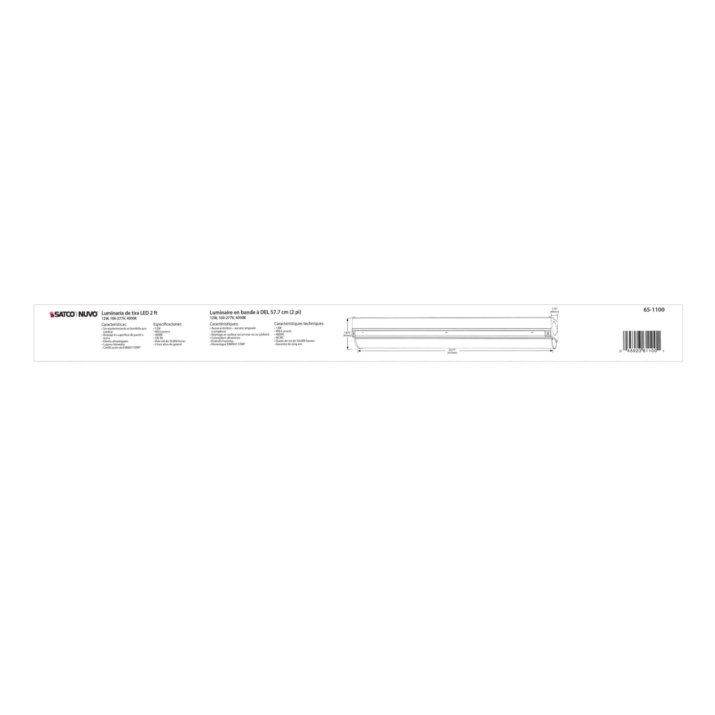 2FT LED STRIP LIGHT - 65-1100