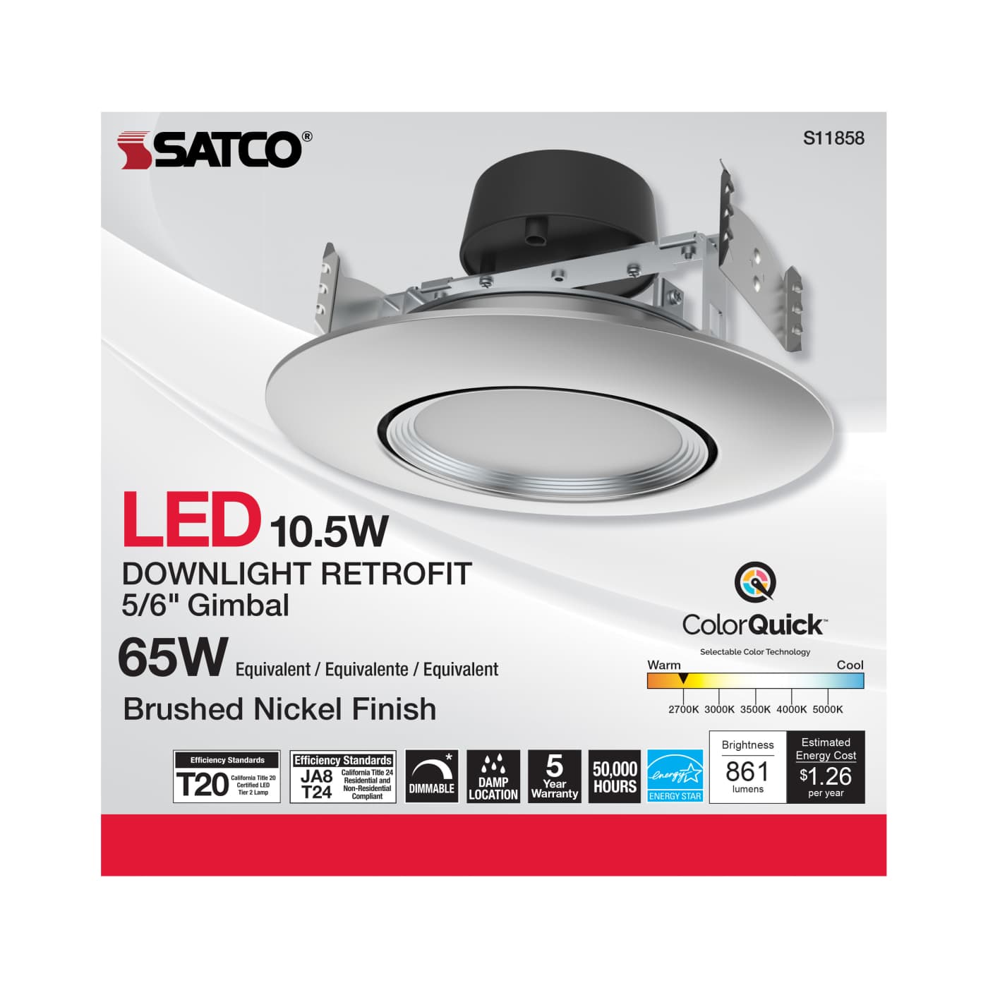 10.5WLED/DIR/5-6/CCT-SEL/120V/ - S11858