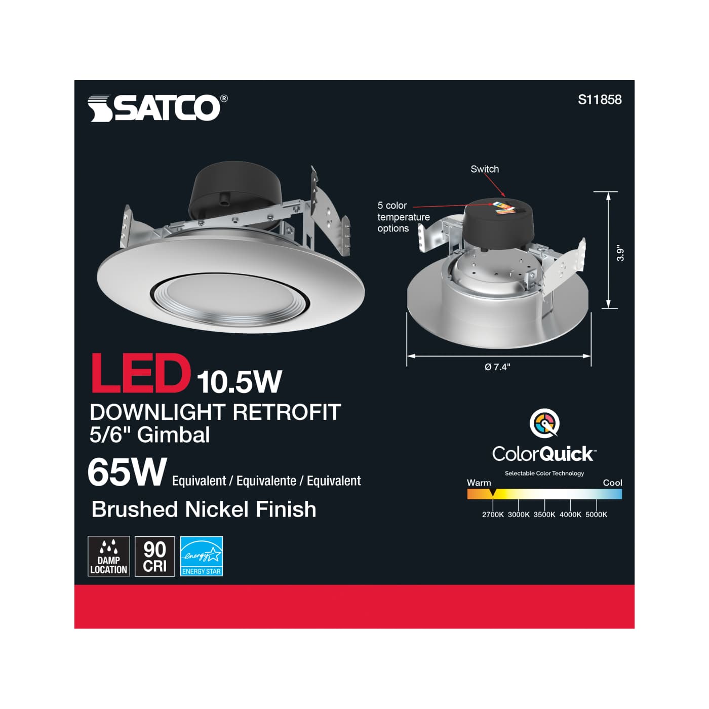 10.5WLED/DIR/5-6/CCT-SEL/120V/ - S11858