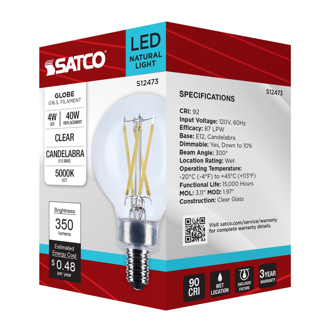4G16.5/LED/CL/950/120V/E12 - S12473