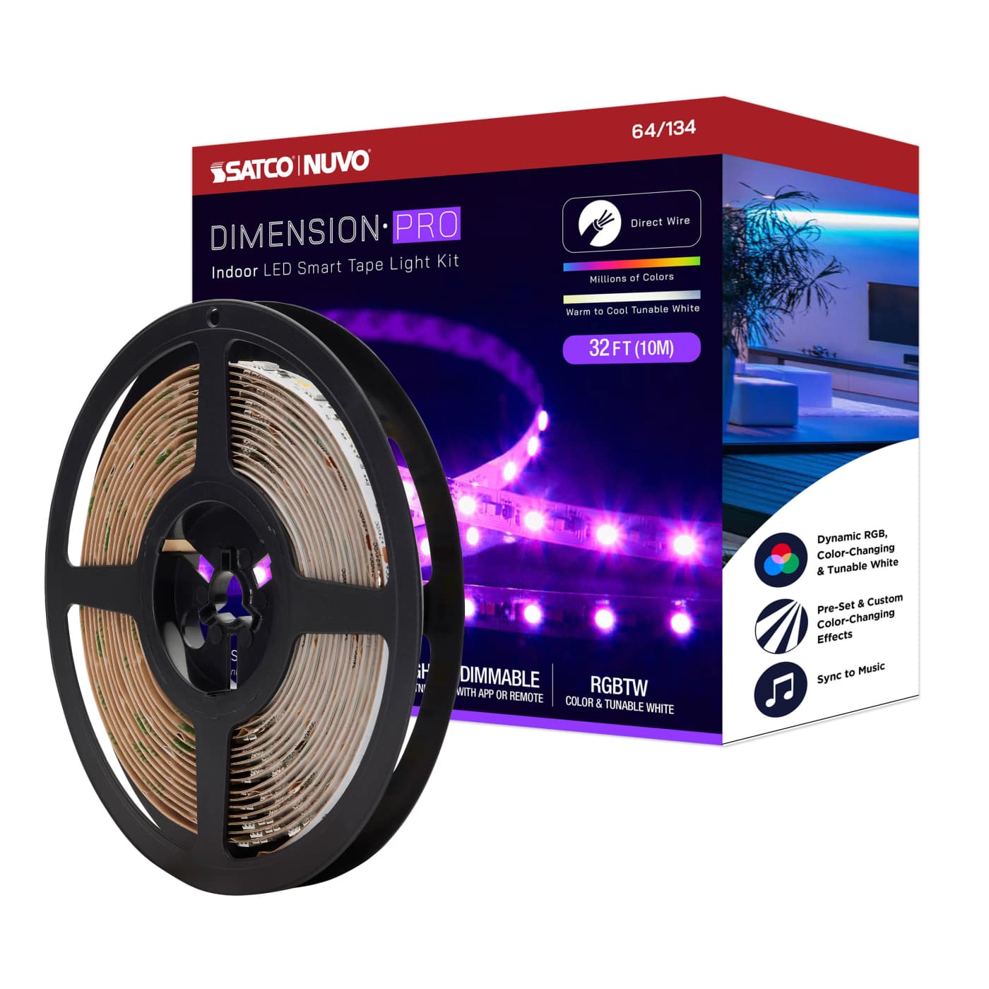 TAPE/RGBTW-HO/IP20/JBOX/SF/32' - 64-134