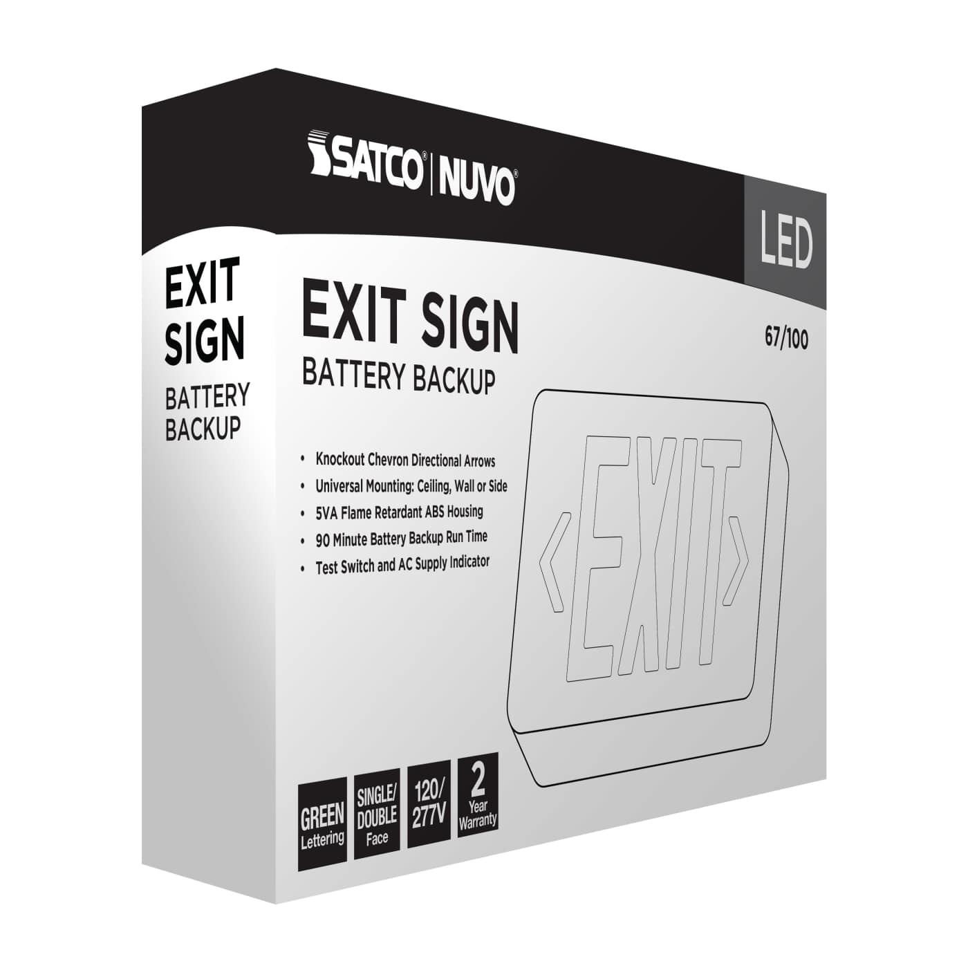 EXIT SIGN - GREEN - 67-100