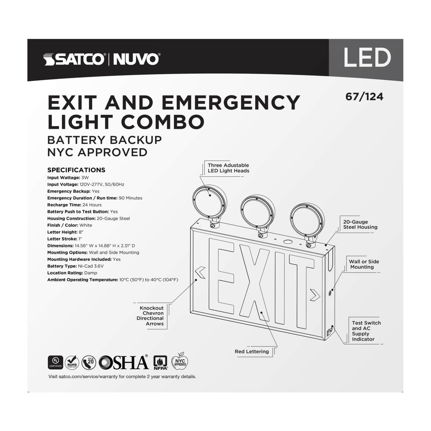 EXIT/LIGHT TH - RED - NYC - 67-124