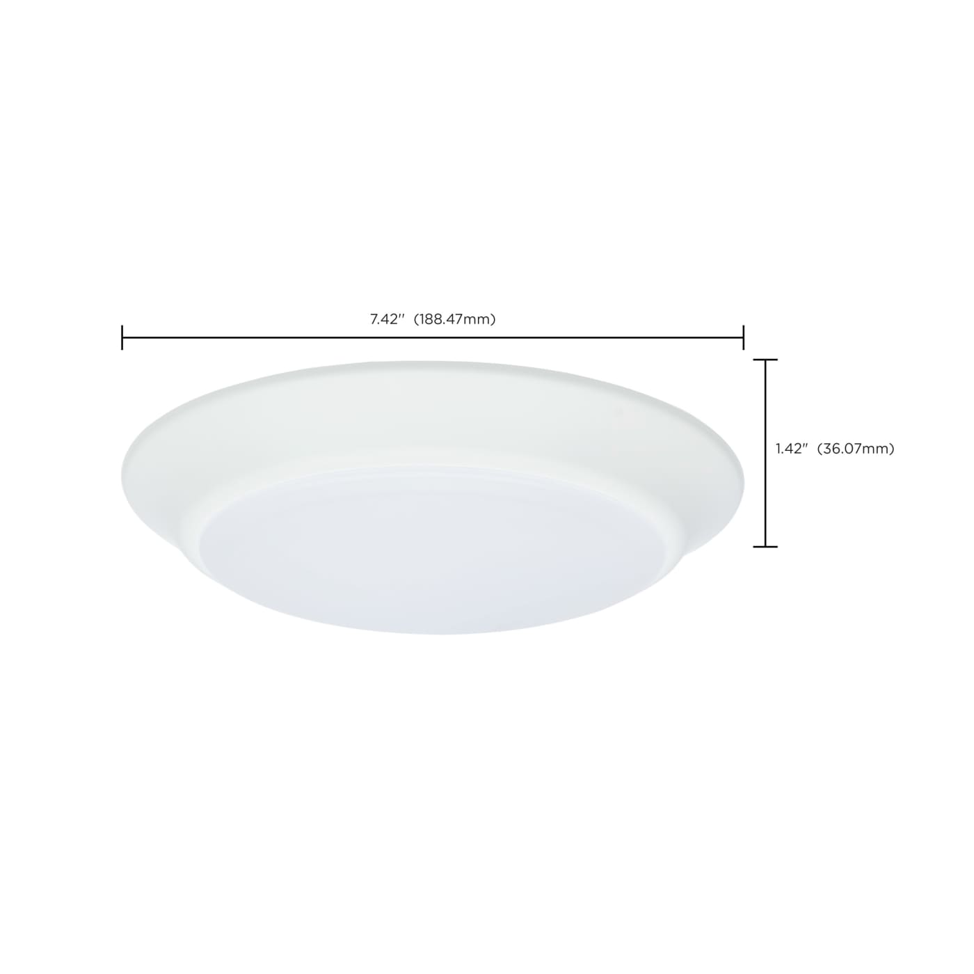 7" LED DISK LIGHT WHITE FINISH - 62-1801