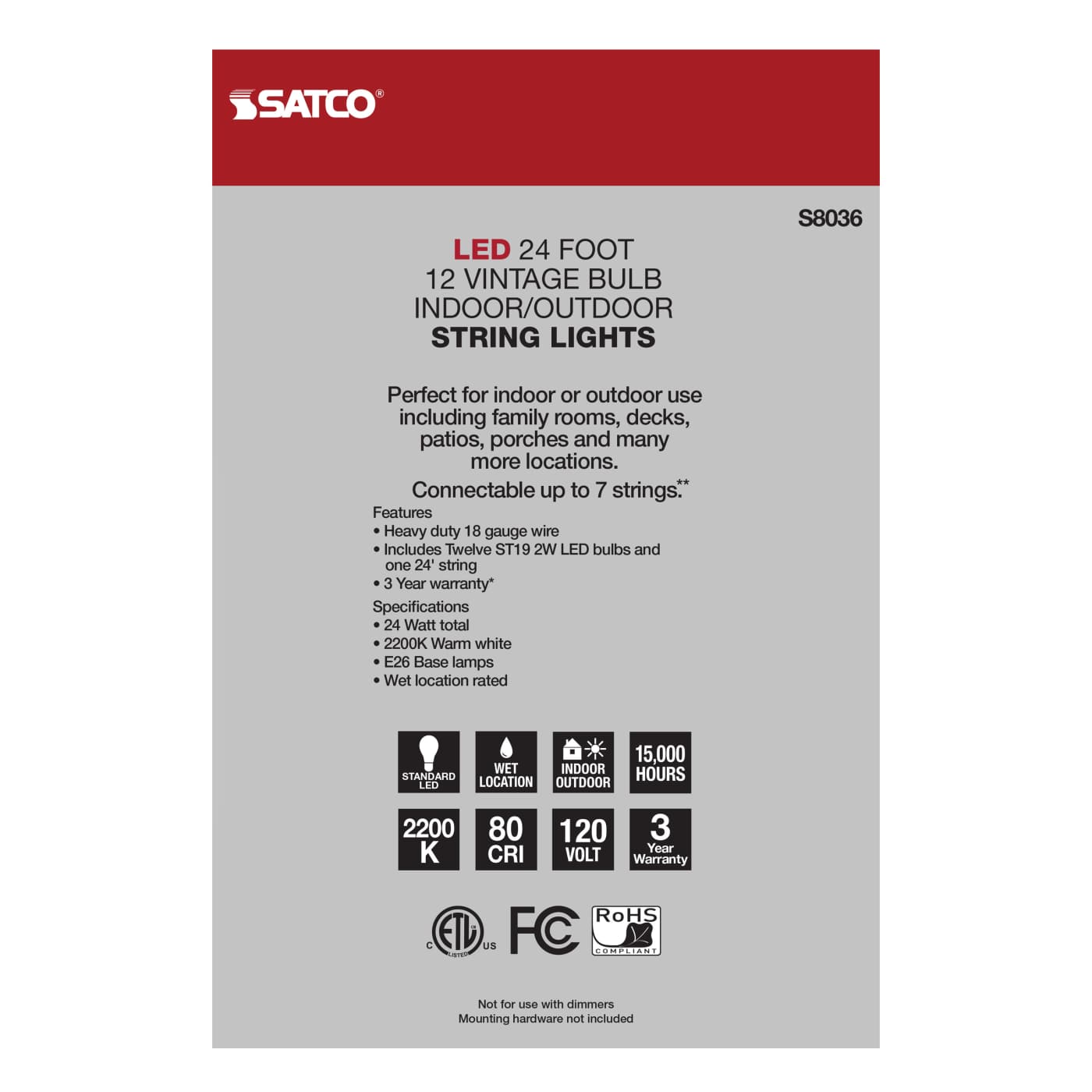24FT/VINT/SL/ST19/120V - S8036