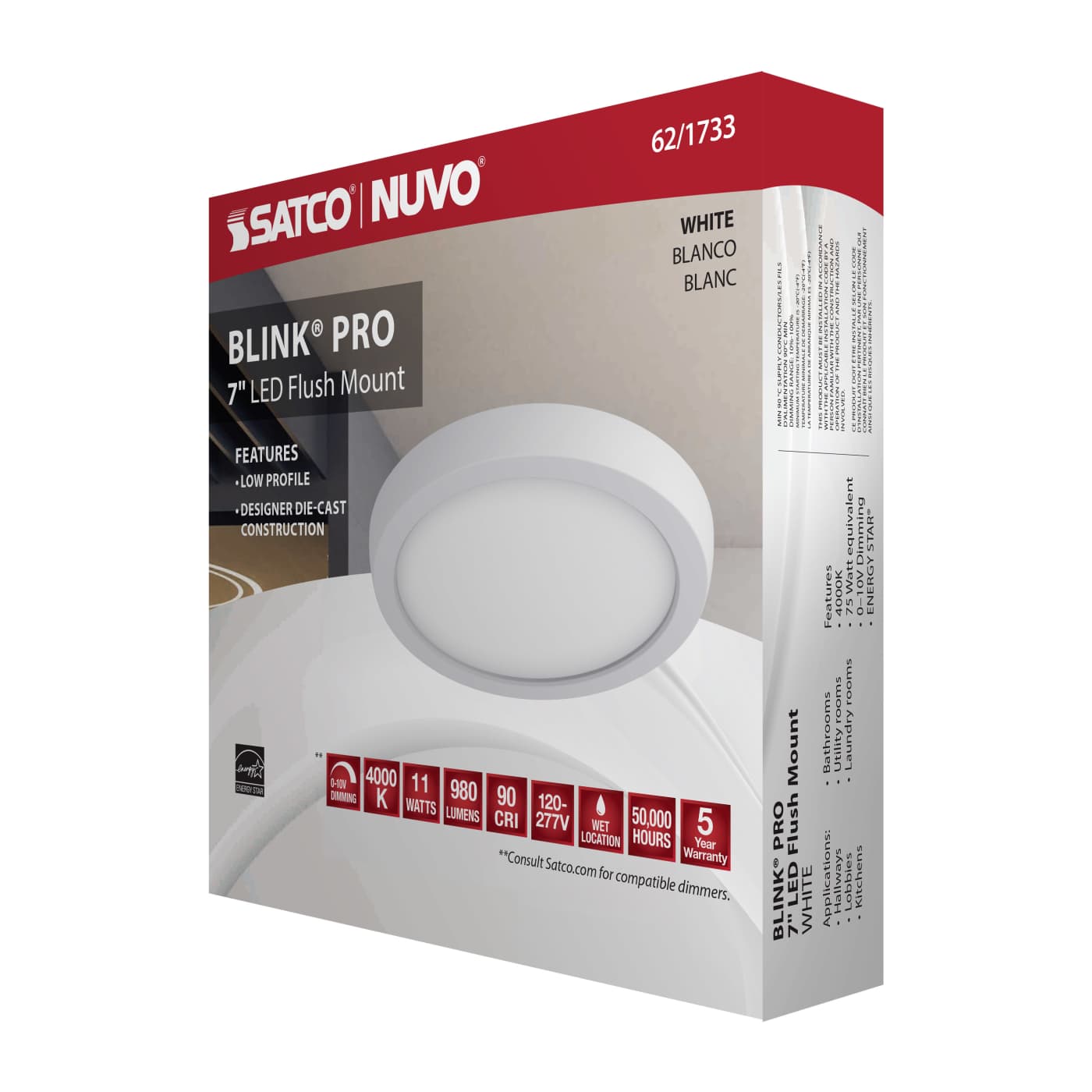 BLINK LED 7'' ROUND 11W 0-10V - 62-1733