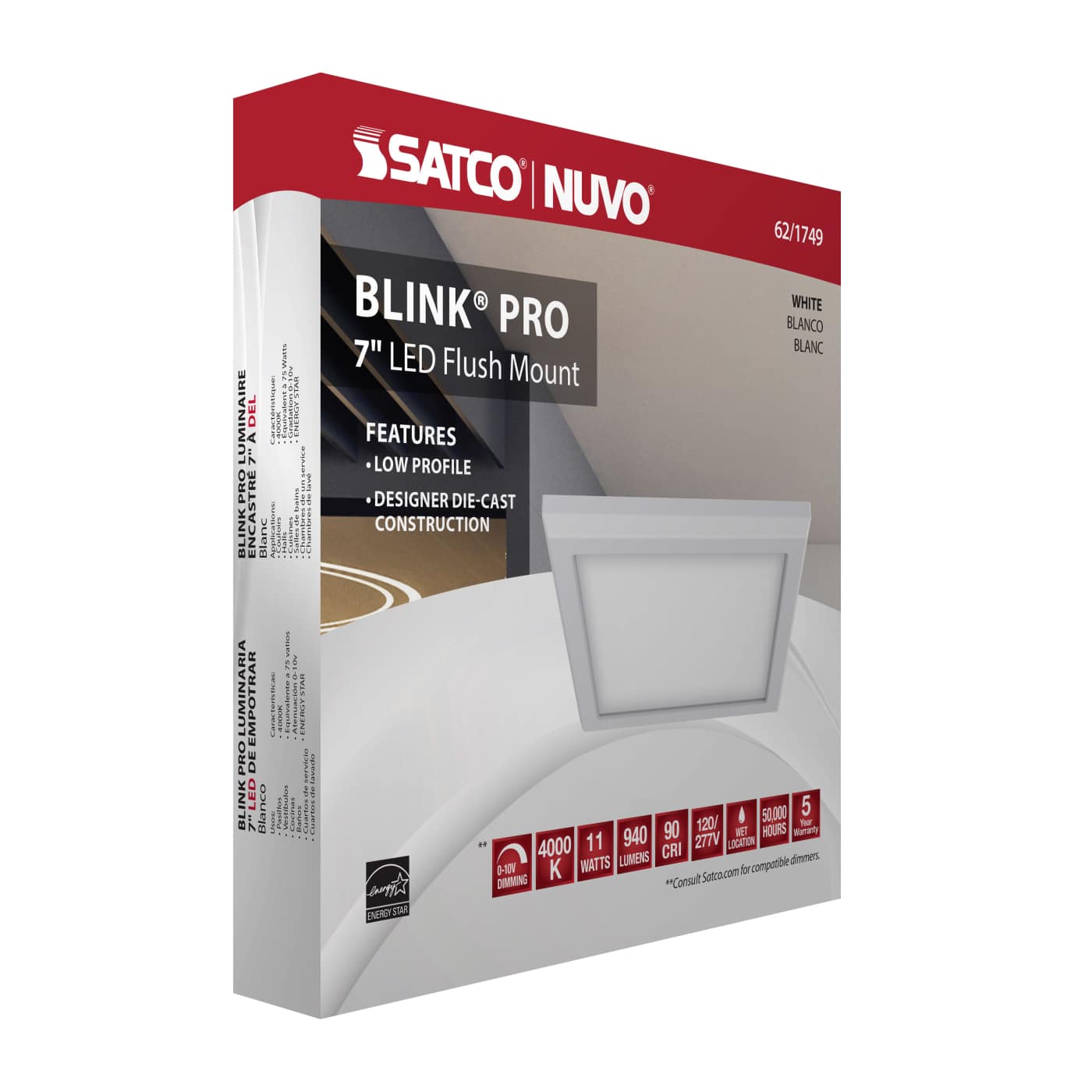 BLINK 7" SQUARE 11W 0-10V - 62-1749