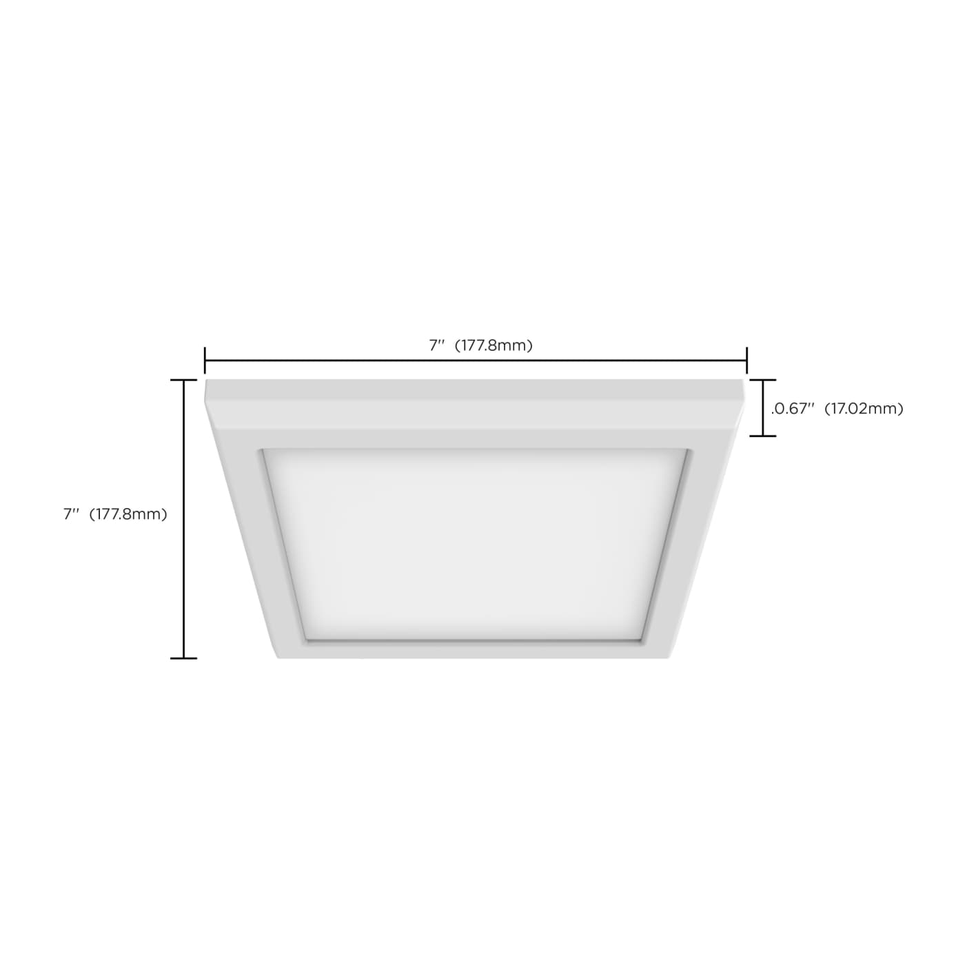 BLINK 7" SQUARE 11W 0-10V - 62-1749
