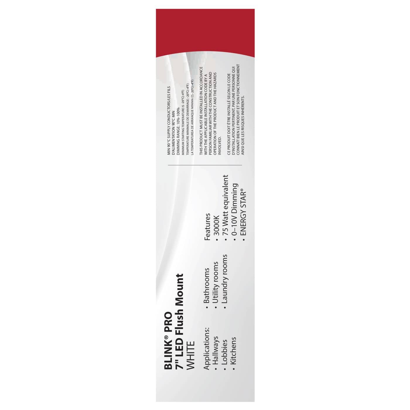 BLINK 11W LED 7" SQ WH 0-10V - 62-1719
