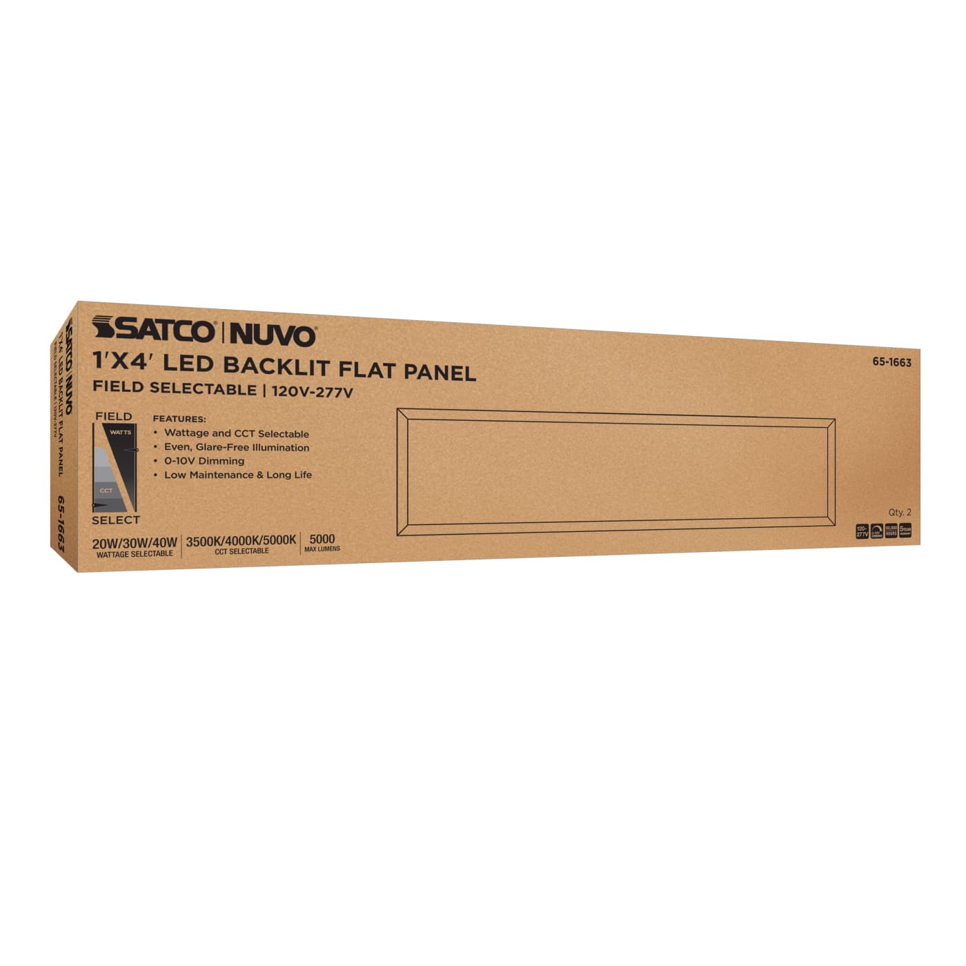 1X4 LED BACKLIT FLAT PANEL - 65-1663