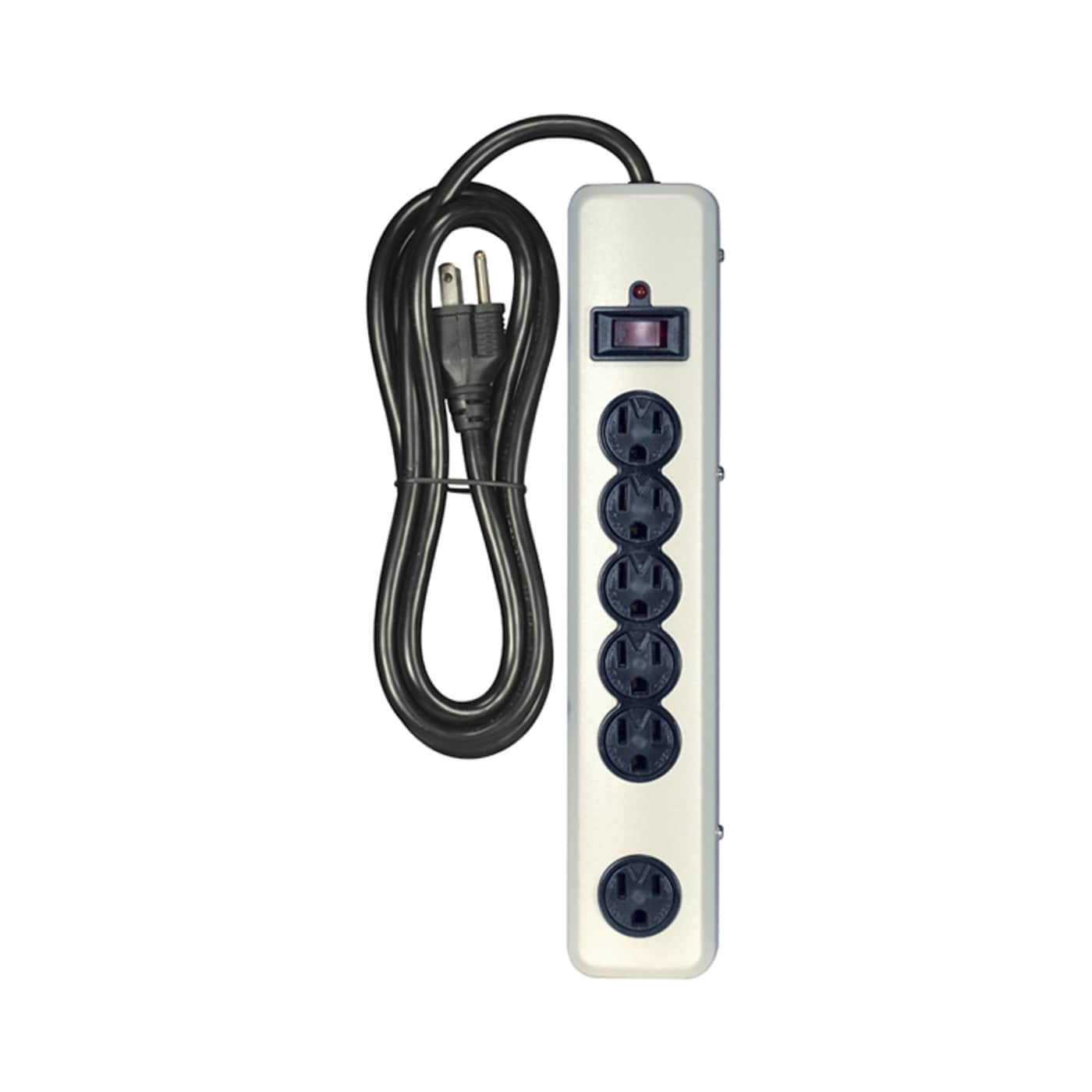 BEIGE 6 OUTLET METAL SURGE - 91-235