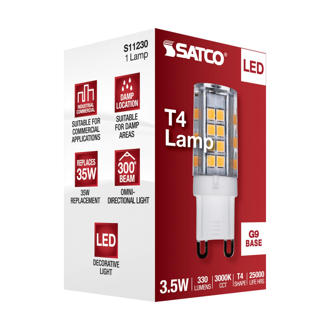 3.5W/LED/G9/830/CL/120V/ND - S11230