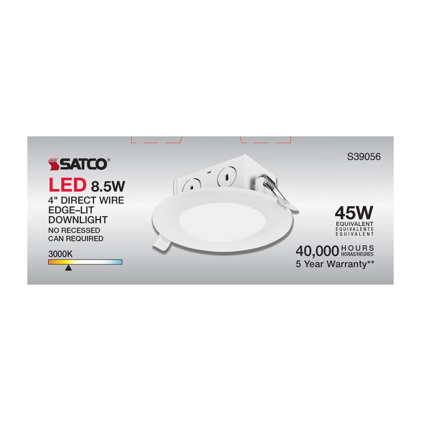 8.5WLED/DW/EL/4/30K/120V - S39056