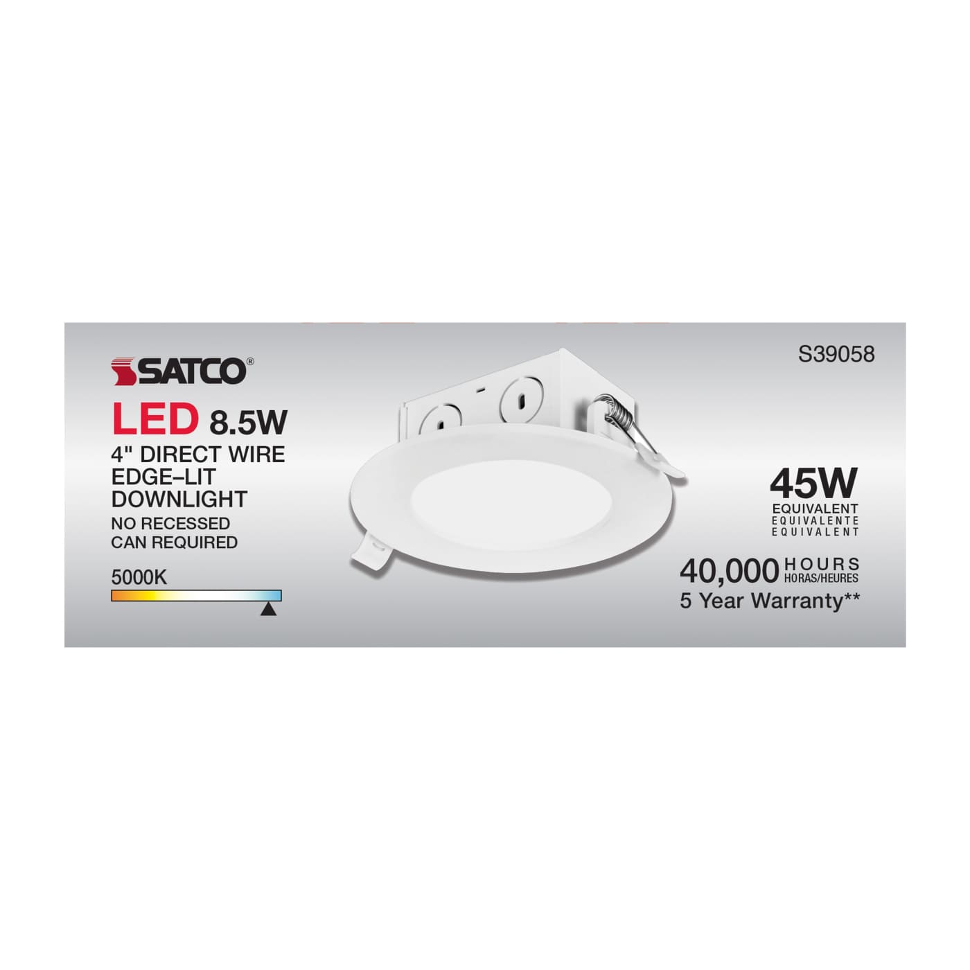 8.5WLED/DW/EL/4/50K/120V - S39058