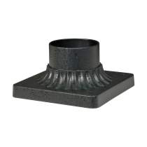 ALUMINUM POST BASE TEXT. BLK. - 25-1200