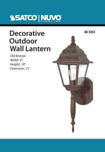 BRITON 1 LT 18 WALL LANTERN - 60-3454