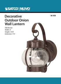 1 LT ONION OUTDOOR WALL FIXTRE - 60-3458