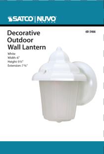 1 LT HOOD OUTDOOR WALL LANTERN - 60-3466
