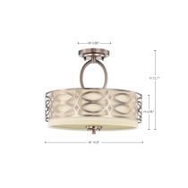 HARLOW 3 LIGHT SEMI-FLUSH - 60-4729