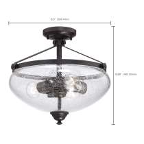 LAUREL - 3 LT SEMI FLUSH - 60-5544