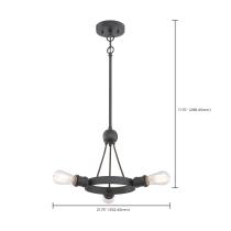 PAXTON 3 LIGHT SEMI FLUSH - 60-5723