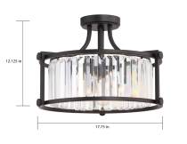 KRYS 3 LIGHT SEMI FLUSH - 60-5773