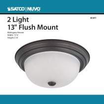 2 LIGHT 13" FLUSH MOUNT - 60-6011