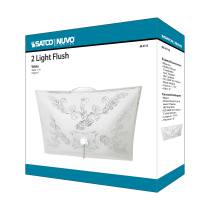 2 LT SQUARE FLUSH W/PULL CHAIN - 60-6113