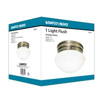 1 LIGHT SMALL MUSHROOM FLUSH - 60-6114
