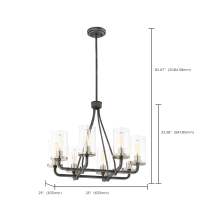 SHERWOOD 8 LIGHT CHANDELIER - 60-6128