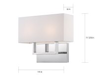 TRIBECA 2 LIGHT VANITY - 60-6718
