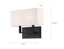 TRIBECA 2 LIGHT VANITY - 60-6719