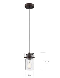 ANTEBELLUM 1 LT MINI PENDANT - 60-6731