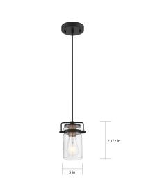 ANTEBELLUM 1 LT MINI PENDANT - 60-6733