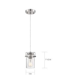ANTEBELLUM 1 LT MINI PENDANT - 60-6734