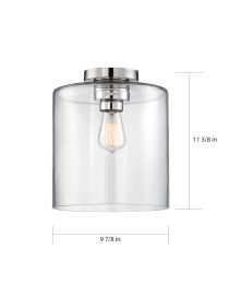 CHANTECLEER 1 LIGHT SEMI FLUSH - 60-6778