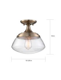 KEW 1 LIGHT SEMI FLUSH - 60-6797