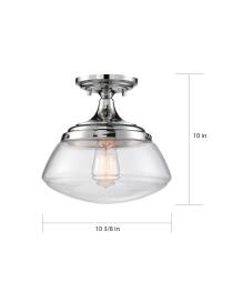 KEW 1 LIGHT SEMI FLUSH - 60-6798