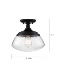 KEW 1 LIGHT SEMI FLUSH - 60-6799